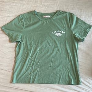 ROMWE Green Colorado Graphic-T